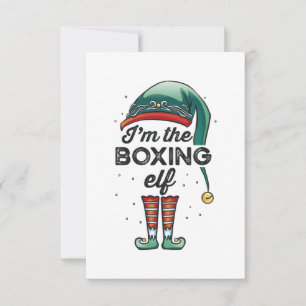 Jag är den boxande tomten julpresent Xmas Kort