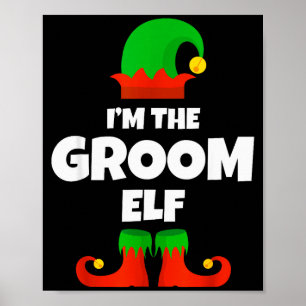 Jag är den brudgumstomte familj pyjamas jul rolig poster