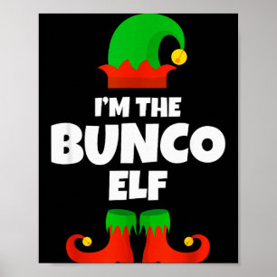 Jag är den Bunco-älva familj pyjamas jul rolig Bu Poster