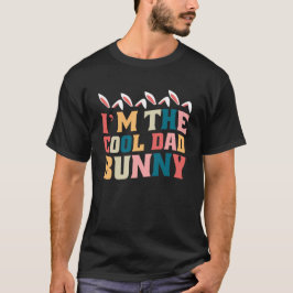Jag är den coola pappa kanin påskdag retro vågig t shirt
