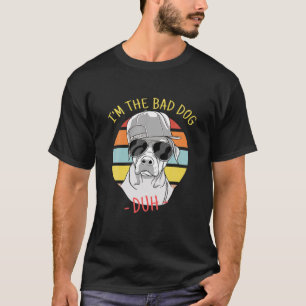 Jag är den dåliga Hund Rottweiler Sunglasses Funny T Shirt
