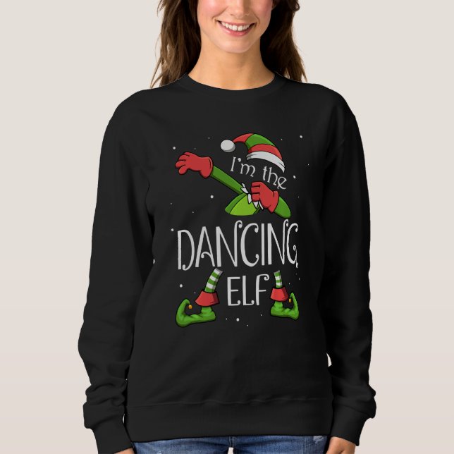 Jag är den danserande Elf Dabbing Jultomten Julaft T Shirt (Framsida)