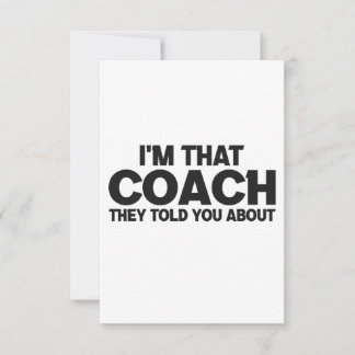 Jag är den där coach de sa om en fin gåva tack kort