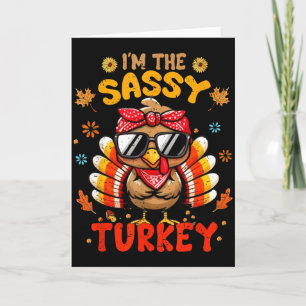 Jag är den där Turkiet Matchande Familj Thanksgivi Kort