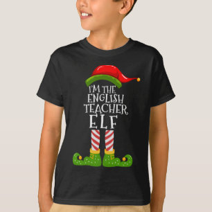 Jag är den engelska läraren Elf Matching Family Ju T Shirt