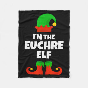 Jag är den Euchre-älva familjen Pyjamas jul rolig Fleecefilt