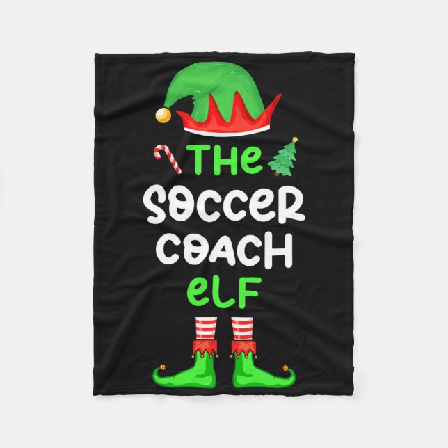 Jag är den fotbollstränande tomte julmatchande pyj fleecefilt (Framsidan)