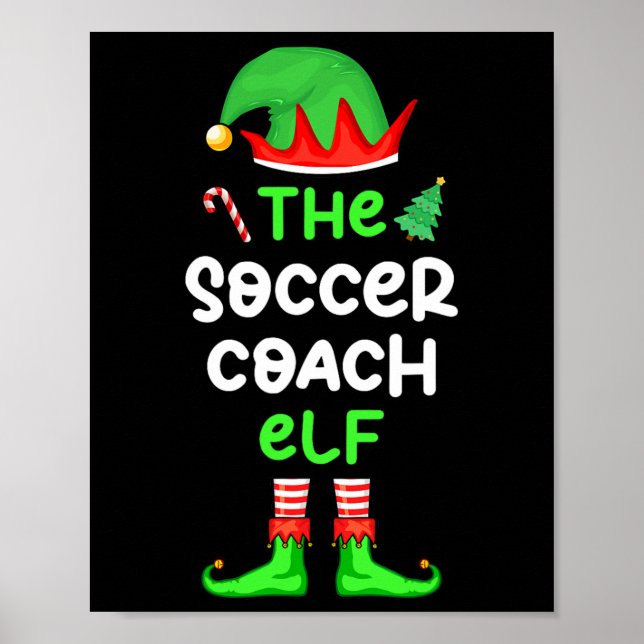 Jag är den fotbollstränande tomte julmatchande pyj poster (Framsidan)