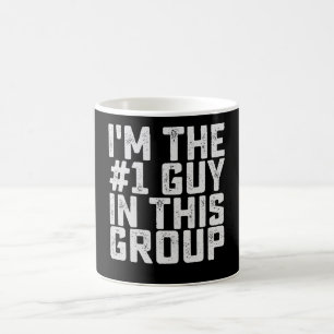 Jag är den främsta killen i den här gruppen rolig kaffemugg