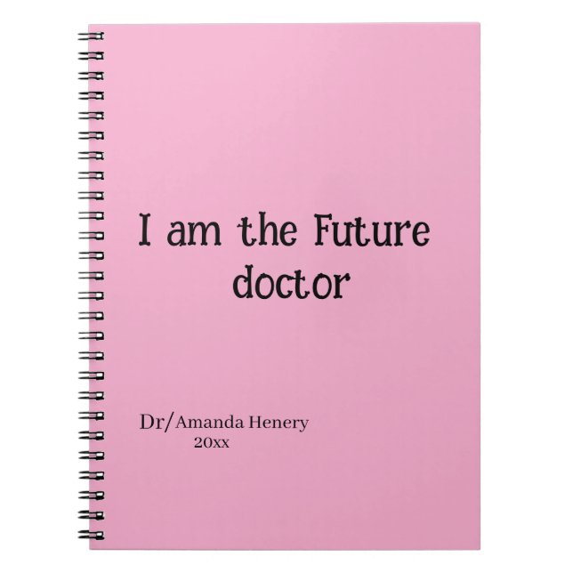 Jag är den framtida doktor-Spiral-fotoboken Anteckningsbok (Framsidan)