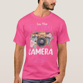 JAG Är Den Galna Kamera Damen Fotograf Fotografi T Shirt