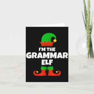 Jag är den grammatiska älva familjen Pyjamas jul E Kort