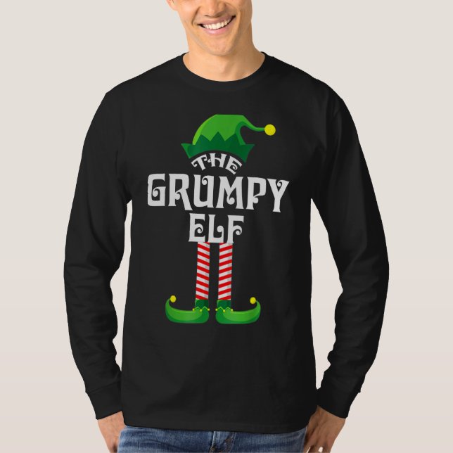 Jag är den grumpy Elf Julafton som matchar jul för T Shirt (Framsida)
