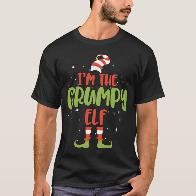 Jag är den grumpy Elf-julgåvan T Shirt (Framsida)