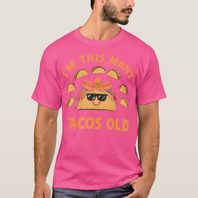 Jag är den här 8:e födelsedagen 8 år Taco T Shirt (Framsida)