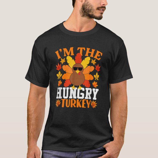 Jag är den Hungriga Thanksgivingen för Turkiet Lus T Shirt (Framsida)