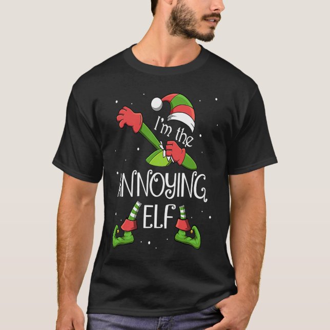 Jag är den irriterande Elf Dabbing Jultomten Julaf T Shirt (Framsida)