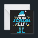 Jag är den judiska Elf Funny Hanukkah Menorah Gift Anteckningskort<br><div class="desc">roligt, hanukah, chanukah, gåva, födelsedag, jewant, jew, helgdag, elf</div>
