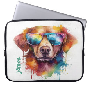 "Jag är den kolaste vattenfärgen Hund Laptop sleev Fodral