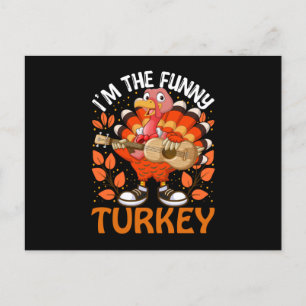 Jag är den konstiga Thanksgivingen som spelar Guit Helg Vykort