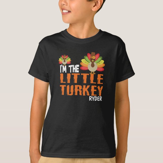 Jag är den lilla kalkonens thanksgiving lillebror t shirt (Framsida)