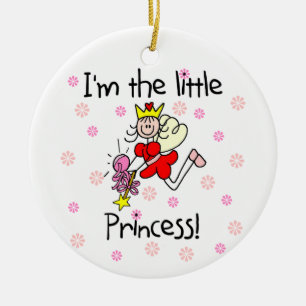 Jag är den lilla prinsessan julgransprydnad keramik