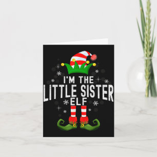 Jag är den lilla syster tomte jul familj Pjs Cos Kort