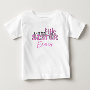 Jag är den lilla syster Whimsic Rosa Modern Cute T Shirt