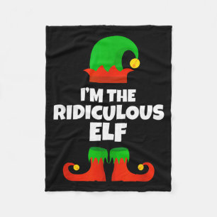 Jag är den löjliga älvfamiljens pyjamas jul kul fleecefilt