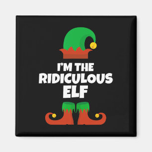 Jag är den löjliga Elf-familjens Pajama-Roligt Magnet