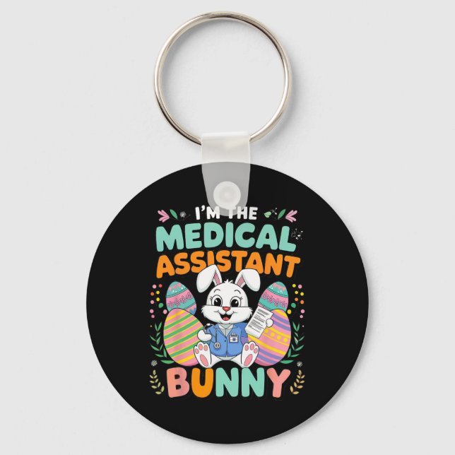 Jag är den medicinska Istant Bunny påsk kul  Nyckelring (Framsida)