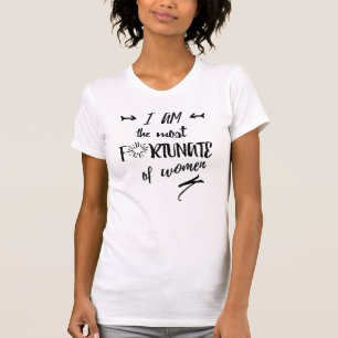 Jag är den mest lyckliga kvinnan t shirt