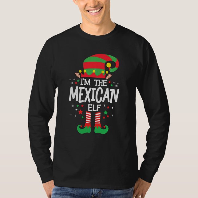 Jag är den mexikanska Elf-familjen Matching Christ T Shirt (Framsida)