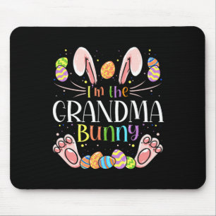 Jag är den mormor kanin matchande familj påskfest musmatta