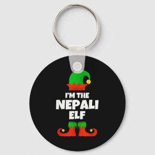 Jag är den nepalesiska tomtefamiljen Pajama jul ro Nyckelring