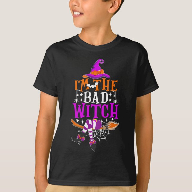 Jag är den onda Witch-stacken Halloween-dräkten T Shirt (Framsida)