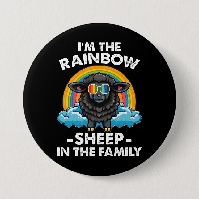 Jag Är Den Regnbågsskapen I Familjen Pride Månad Knapp (Framsida)