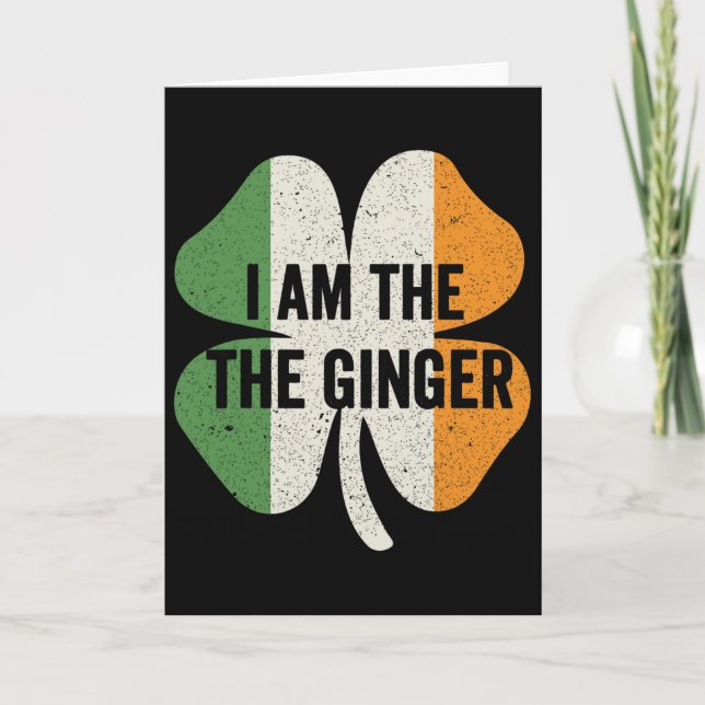 Jag är den rödhåriga roliga St Patri-gingret Kort (Framsida)