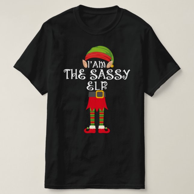 Jag är den sassy elf t shirt (Design framsida)