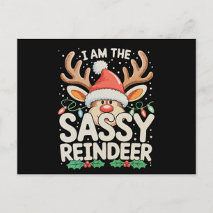Jag Är Den Sassy Ren Jul Familj Xmas Helg Vykort