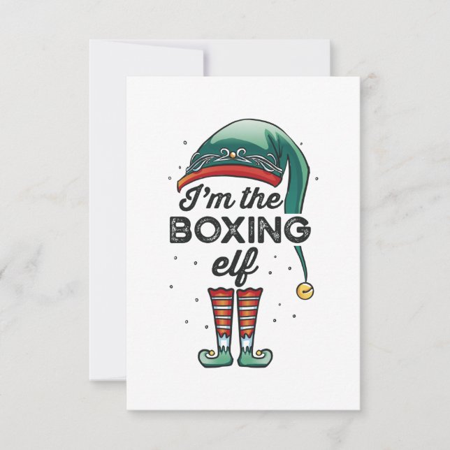 Jag är den slagsmålande tomten julpresent Xmas Kort (Framsida)