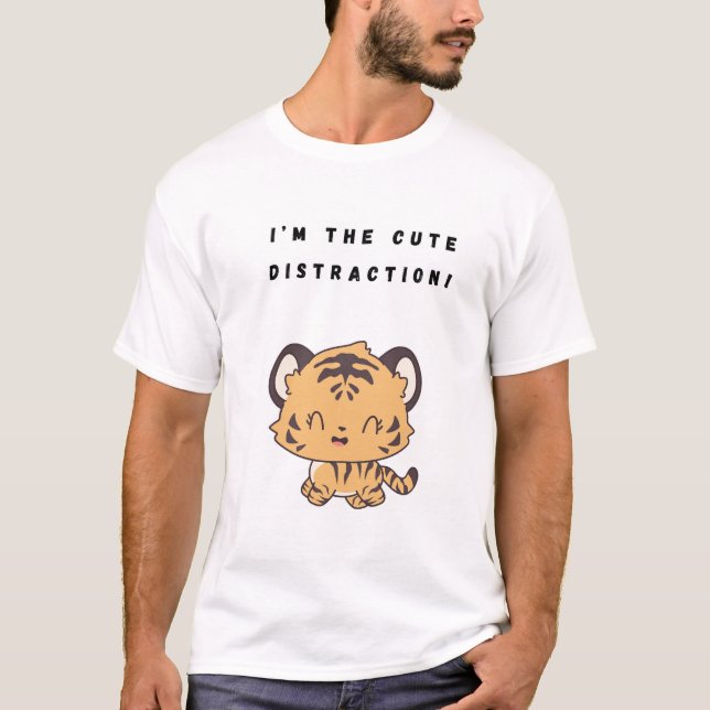 Jag är den söta distraktionen! t shirt (Framsida)