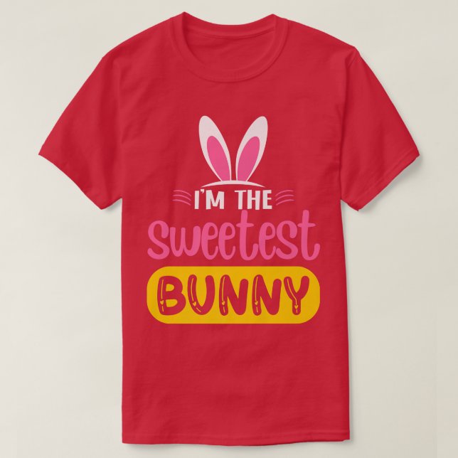 Jag är den sötaste kaninen Rabbit Öron Egg Funny E T Shirt (Design framsida)