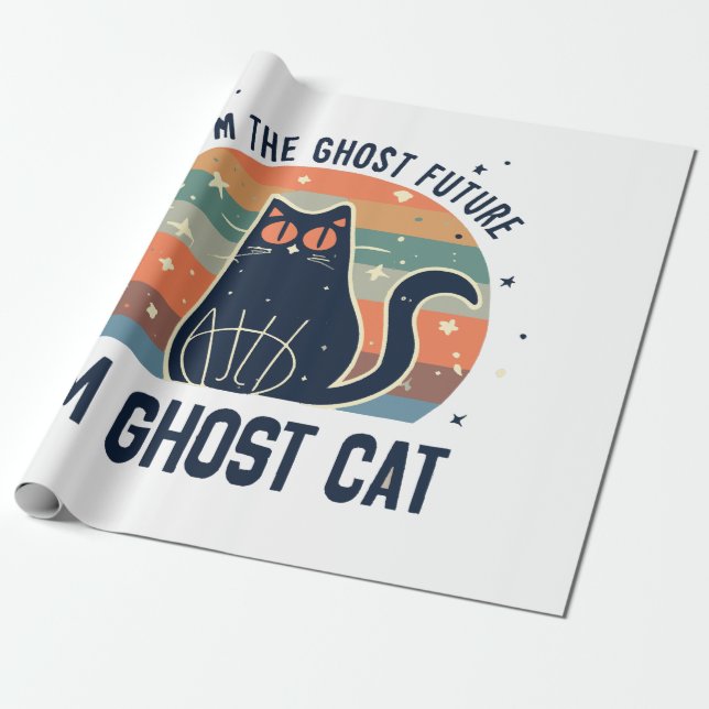 JAG ÄR DEN SPÖKIGA FRAMTIDEN, SPÖKKATT  PRESENTPAPPER (Utrullad)