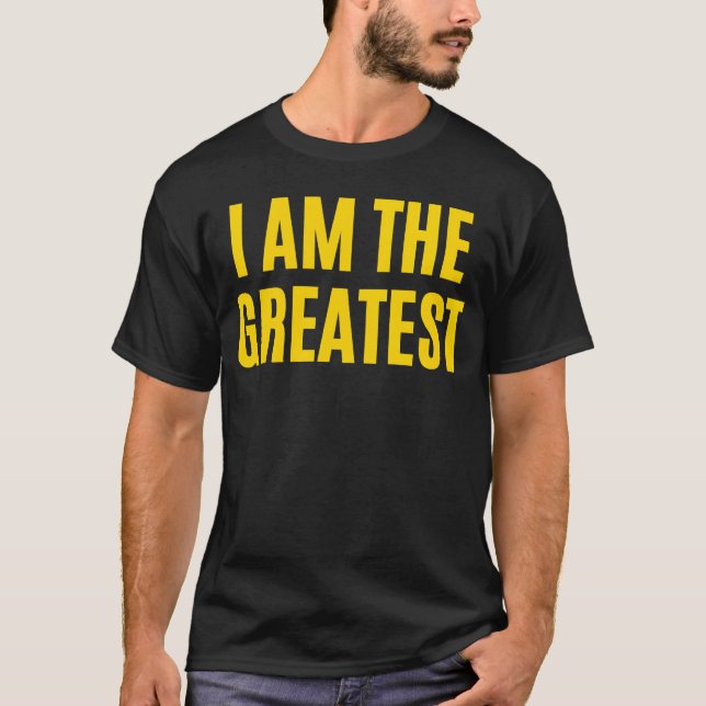 JAG ÄR DEN STÖRSTE med guldbokstäver vänner T Shirt (Framsida)