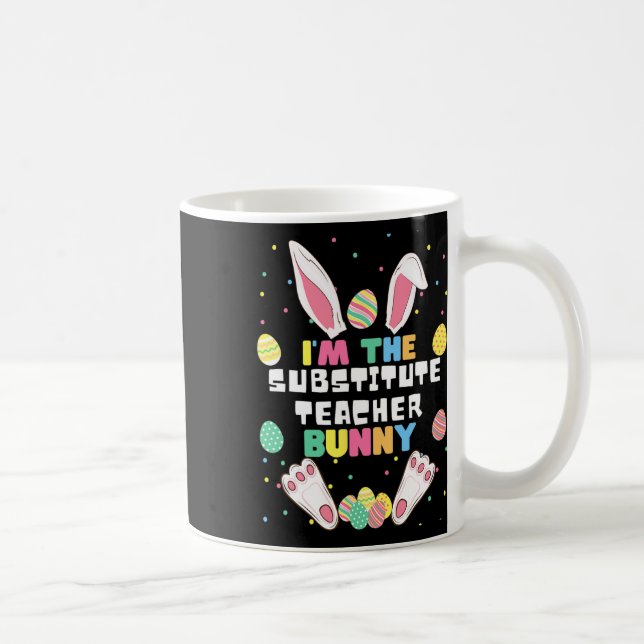 Jag är den substituerade läraren Bunny Funny Rabbi Kaffemugg (Höger)