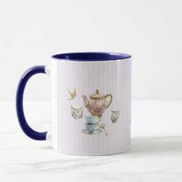 Jag är den teinspirerade kaffekoppen – Lilac Monog Mugg