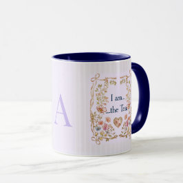 Jag är den teinspirerade kaffekoppen – Lilac Monog Mugg