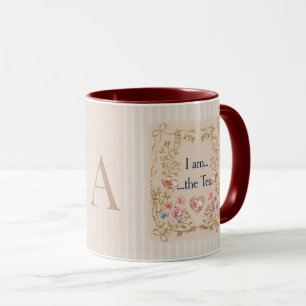 Jag är den teinspirerade kaffekoppen – Taupe Monog Mugg