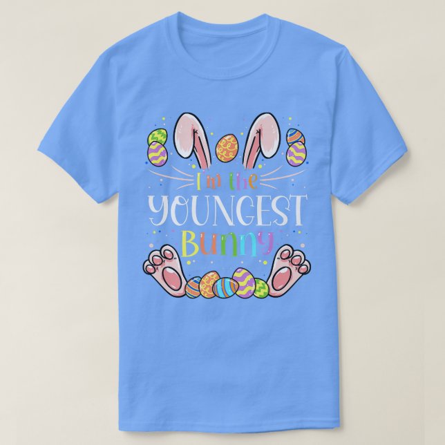 Jag är den unge Bunny Matching Family Påsk-delen T Shirt (Design framsida)